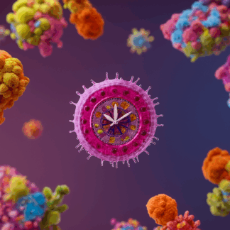 Montre microbe couleurs rose clair et foncé