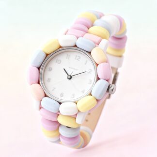 Montre bonbons aux couleurs pastels